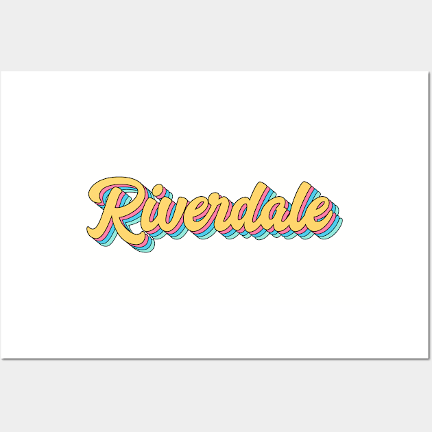 Riverdale Retro Script Wall Art by modeoftravel